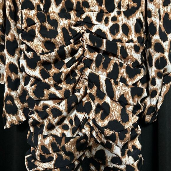 Gracia Leopard Print Dress. Gracia animal print dress, Cinched sides, Fit & Flar - Picture 9 of 10